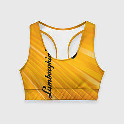 Топик спортивный женский LAMBORGHINI, цвет: 3D-принт