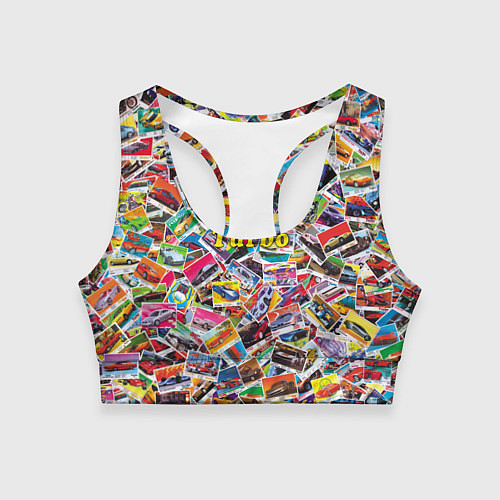 Женский спортивный топ Коллекция вкладышей Turbo / 3D-принт – фото 1