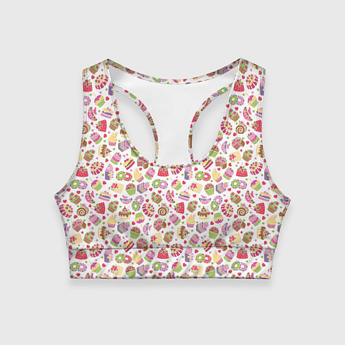 Женский спортивный топ Сладкий рай / 3D-принт – фото 1