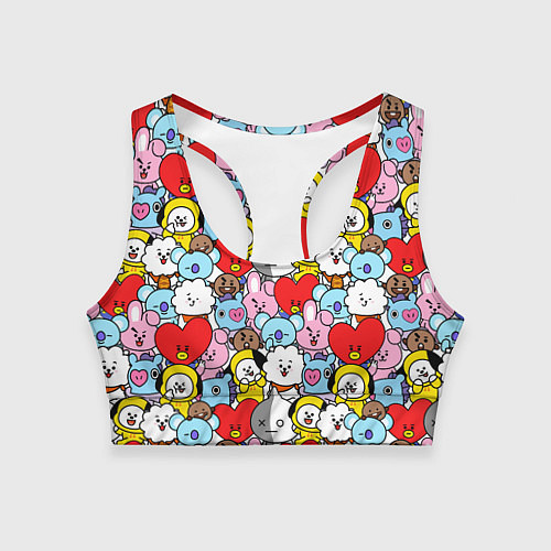 Женский спортивный топ BT21 BTS / 3D-принт – фото 1