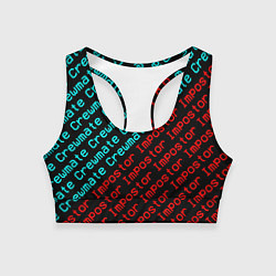 Топик спортивный женский AMONG US - CrewmateImpostor, цвет: 3D-принт
