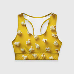 Топик спортивный женский Попкорн, цвет: 3D-принт