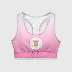 Женский спортивный топ Веселая овечка