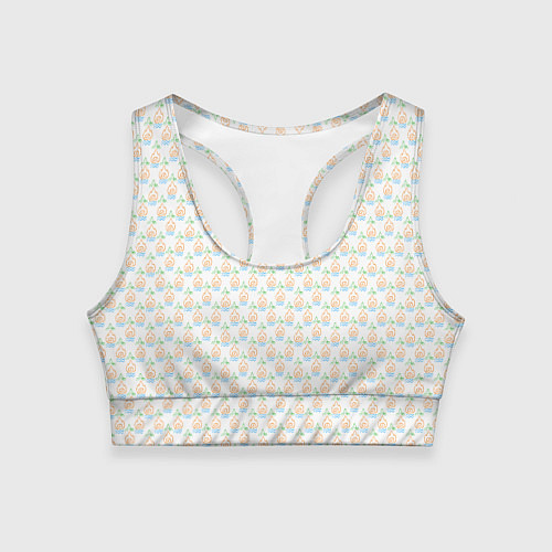 Женский спортивный топ Четыре элемента паттерн текстура / 3D-принт – фото 1