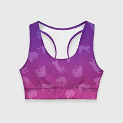 Топик спортивный женский Котятки, цвет: 3D-принт