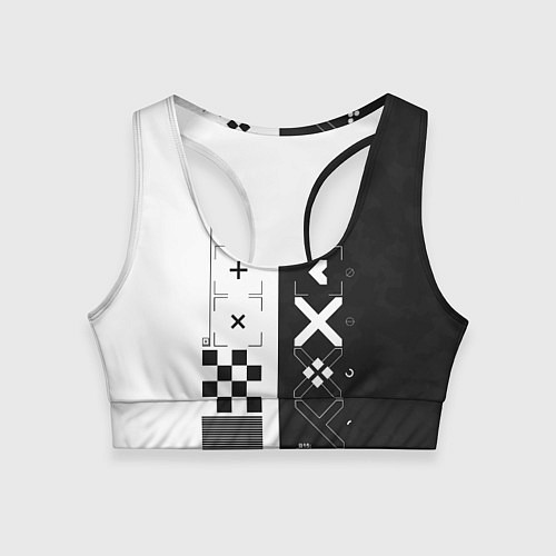 Женский спортивный топ Printstream Поток информации / 3D-принт – фото 1