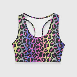 Женский спортивный топ Neon Leopard Pattern