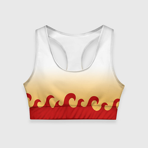 Женский спортивный топ ШИНДЖУРО РЕНГОКУ KNY / 3D-принт – фото 1