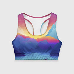 Топик спортивный женский Красочные Горы, цвет: 3D-принт