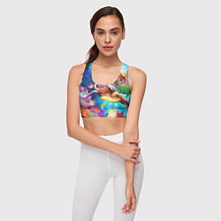 Топик спортивный женский Морские черепахи, цвет: 3D-принт — фото 2