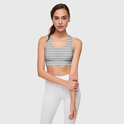 Топик спортивный женский Советский забор, цвет: 3D-принт — фото 2