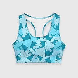 Женский спортивный топ Акулы