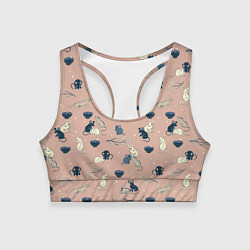 Женский спортивный топ Мышки в японском стиле