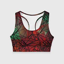 Топик спортивный женский Абстрактный геометрический, цвет: 3D-принт
