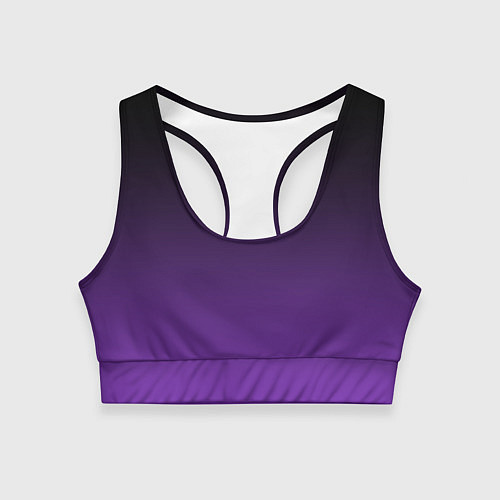 Женский спортивный топ Ночной градиент Фиолетовый / 3D-принт – фото 1