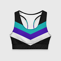 Топик спортивный женский Классика Три Полоски, цвет: 3D-принт