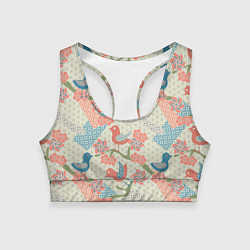 Топик спортивный женский Традиционный японский орнамент, цвет: 3D-принт