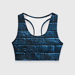 Топик спортивный женский Неоновая, кирпичная стена, цвет: 3D-принт