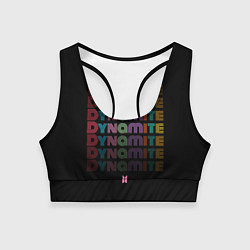 Топик спортивный женский DYNAMITE BTS, цвет: 3D-принт