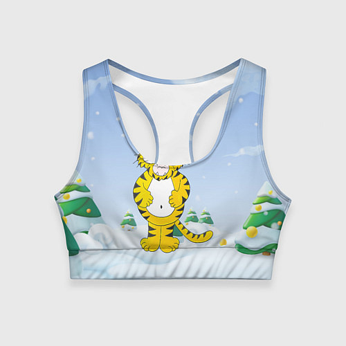 Женский спортивный топ Костюм тигра / 3D-принт – фото 1