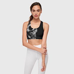 Топик спортивный женский Vanguard skull 2022, цвет: 3D-принт — фото 2