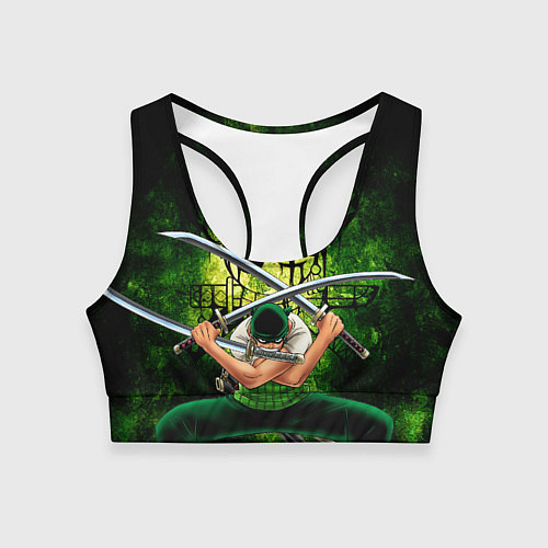 Женский спортивный топ Зоро Ророноа с катанами Ван пис / 3D-принт – фото 1
