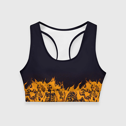 Женский спортивный топ Jiok пламя / 3D-принт – фото 1
