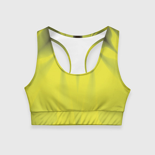 Женский спортивный топ Орхидея в желтом Абстракция Дополнение 541-1 / 3D-принт – фото 1