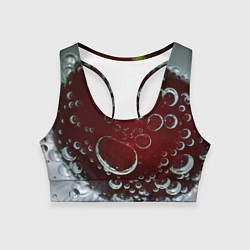 Топик спортивный женский Сочная вишня под водой, цвет: 3D-принт