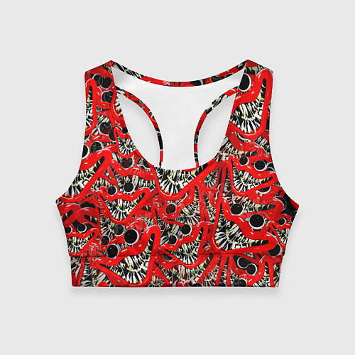 Женский спортивный топ POPPY PLAYTIME ХАГГИ ВАГГИ / 3D-принт – фото 1