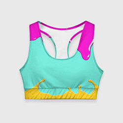 Топик спортивный женский Deltarune - Подтёки, цвет: 3D-принт