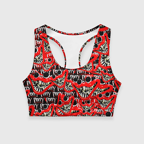 Женский спортивный топ POPPY PLAYTIME GAME ИГРА ПОППИ ПЛЕЙТАЙМ / 3D-принт – фото 1
