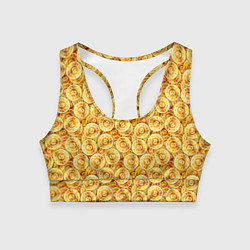 Топик спортивный женский Золотые Биткоины, цвет: 3D-принт