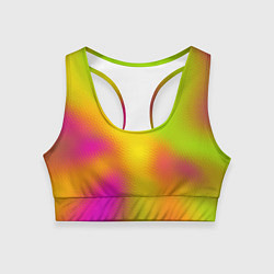 Топик спортивный женский Голография в узоре, цвет: 3D-принт