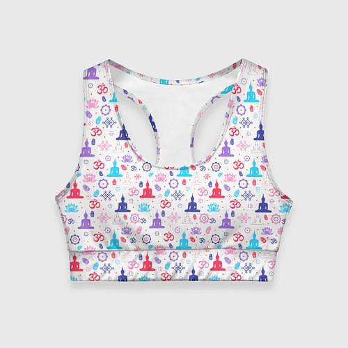 Женский спортивный топ Медитация - Meditation / 3D-принт – фото 1