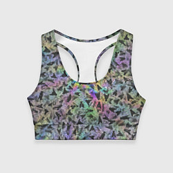 Женский спортивный топ Психоделические мухи