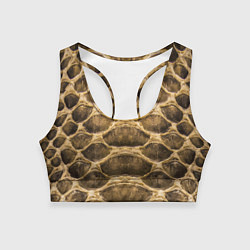 Топик спортивный женский Snake Skin Pattern, цвет: 3D-принт