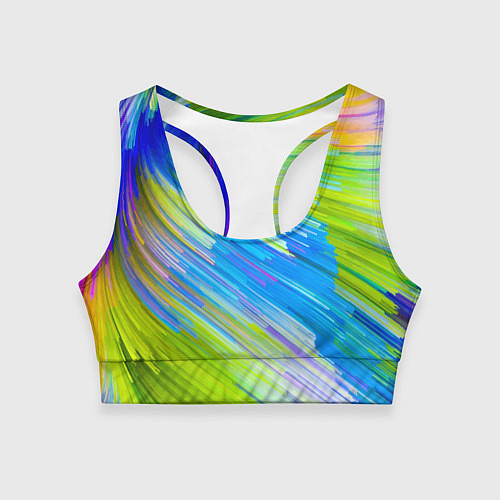 Женский спортивный топ Color vanguard pattern Raster / 3D-принт – фото 1