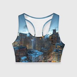 Топик спортивный женский Городские будни, цвет: 3D-принт