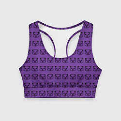 Топик спортивный женский Purple Panda, цвет: 3D-принт