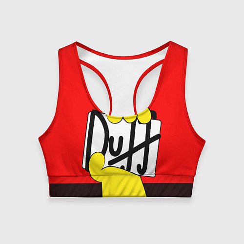 Женский спортивный топ Love Duff / 3D-принт – фото 1