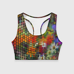 Топик спортивный женский Диско шар, цвет: 3D-принт