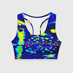 Топик спортивный женский Цветное небо, цвет: 3D-принт