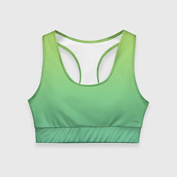 Топик спортивный женский Shades of Green GRADIENT, цвет: 3D-принт