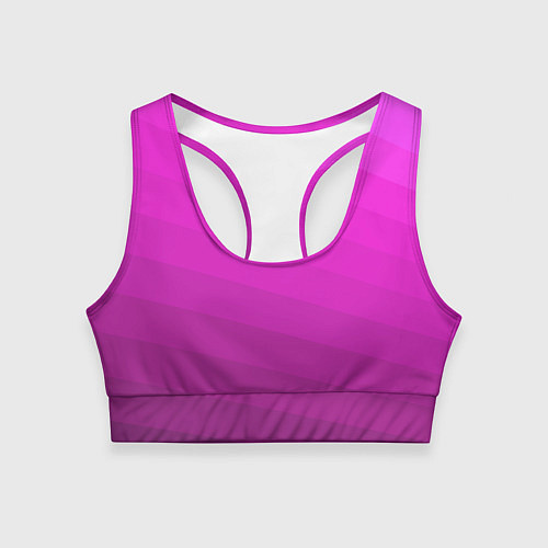 Женский спортивный топ Розовый неоновый полосатый узор Pink neon / 3D-принт – фото 1