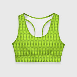 Женский спортивный топ Зеленые абстрактные линии