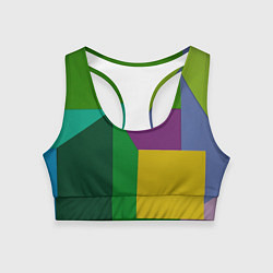Топик спортивный женский Абстрактный случайный набор геометрических фигур -, цвет: 3D-принт