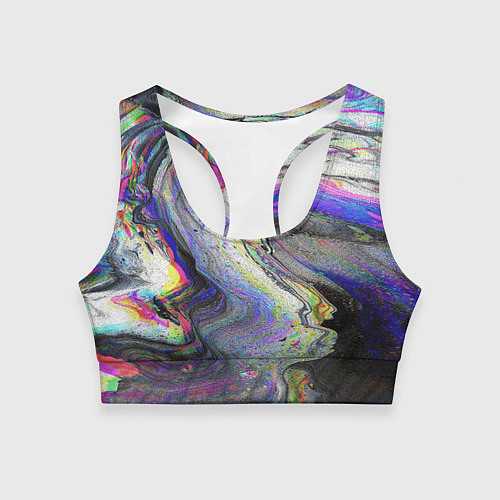 Женский спортивный топ Ликвид / 3D-принт – фото 1