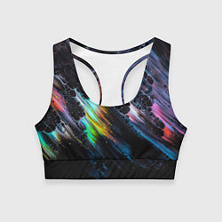 Женский спортивный топ Радужное северное сияние