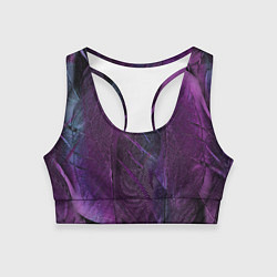 Топик спортивный женский Текстура из перьев, цвет: 3D-принт